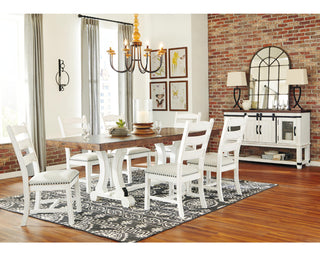 Valebeck Dining Table and 8 Chairs with Server