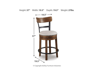Valebeck Counter Height Dining Table and 4 Barstools