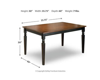 Owingsville Dining Table and 4 Chairs and Bench
