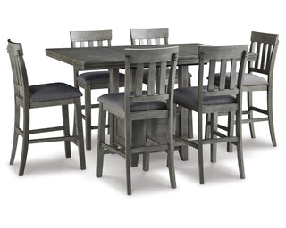Hallanden Counter Height Dining Table and 6 Barstools