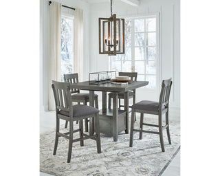 Hallanden Counter Height Dining Table and 4 Barstools