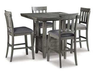 Hallanden Counter Height Dining Table and 4 Barstools