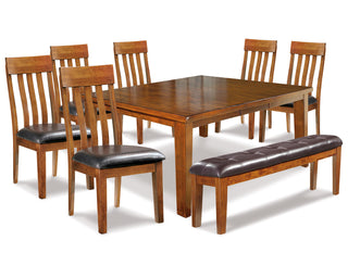Ralene Dining Table and 6 Chairs and Bench