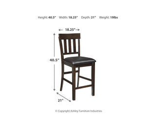 Haddigan Counter Height Dining Table, 4 Barstools and Server