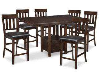 Haddigan Counter Height Dining Table and 6 Barstools