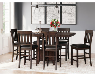 Haddigan Counter Height Dining Table and 6 Barstools