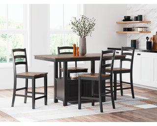 Wildenauer Counter Height Dining Table and 4 Barstools