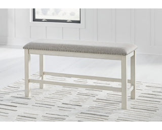 Robbinsdale Counter Height Dining Table, 4 Barstools and Bench