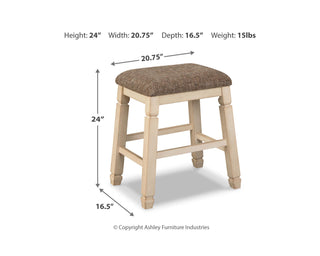 Bolanburg Counter Height Dining Table and 4 Barstools