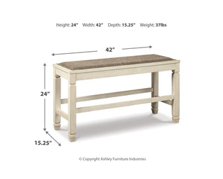 Bolanburg Counter Height Dining Table, 4 Barstools, Bench and Server