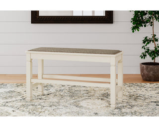 Bolanburg Counter Height Dining Table, 4 Stools, Bench and 2 Display Cabinets