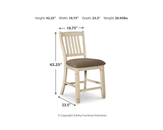 Bolanburg Counter Height Dining Table and 4 Barstools