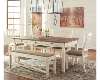 Bolanburg Dining Table with 4 Chairs and Bench