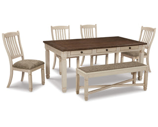 Bolanburg Dining Table with 4 Chairs and Bench