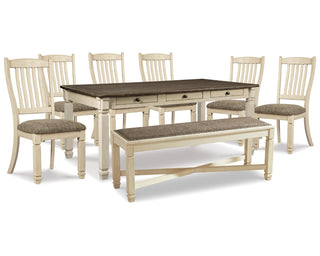 Bolanburg Dining Table, 6 Chairs, and Bench