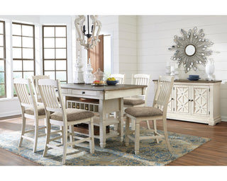 Bolanburg Counter Height Dining Table and 6 Barstools with Server