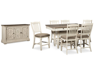 Bolanburg Counter Height Dining Table and 6 Barstools with Server