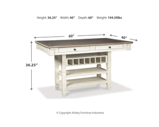 Bolanburg Counter Height Dining Table, 4 Barstools, Bench and Server