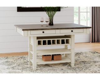Bolanburg Counter Height Dining Table and 6 Barstools with Server