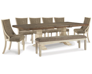 Bolanburg Dining Table, 6 Chairs and Bench