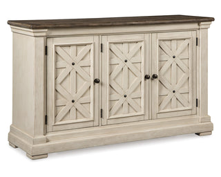 Bolanburg Counter Height Table with 6 Barstools, Server and Display Cabinet