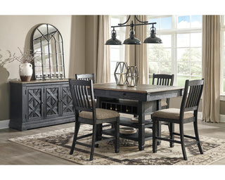Tyler Creek Counter Height Dining Table and 4 Barstools with Server