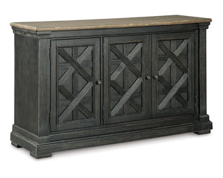 Tyler Creek Counter Height Table with 4 Barstools, Server and Display Cabinet