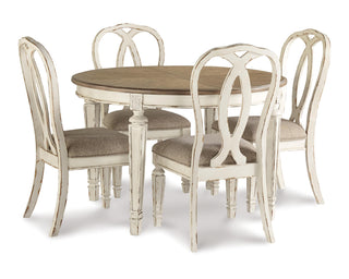 Realyn Dining Table and 4 Chairs