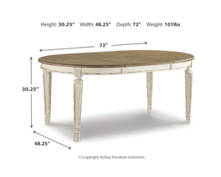 Realyn Dining Table and 6 Chairs