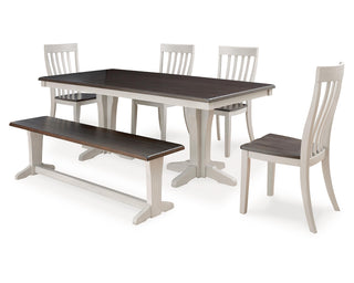 Darborn Dining Table, 4 Chairs and Bench