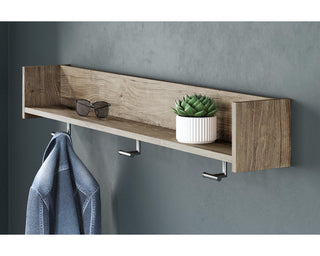Oliah Wall Mounted Coat Rack with Shelf
