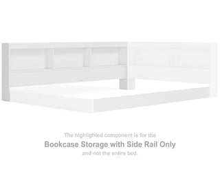Piperton Bookcase Storage with Side Rail