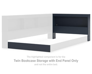 Simmenfort Twin Bookcase Storage with End Panel