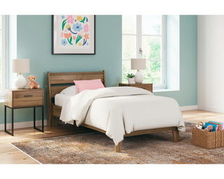 Deanlow Twin Platform Panel Bed