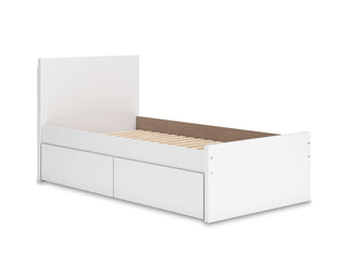 Onita Twin Panel Platform Bed with 1 Side Storage