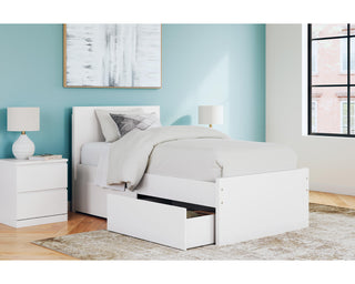 Onita Twin Panel Platform Bed with 1 Side Storage