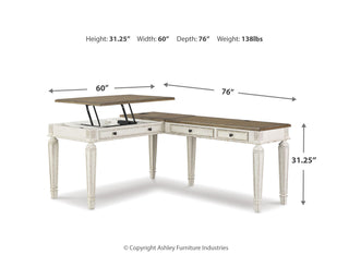 Realyn 2-Piece Home Office Lift Top Desk