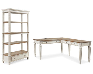 Realyn Home Office Desk and Bookcase