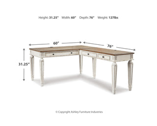 Realyn Home Office Desk and Bookcase