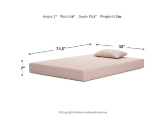 iKidz Coral Twin Mattress and Pillow