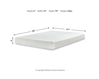 Chime 8 Inch Memory Foam Twin Mattress in a Box