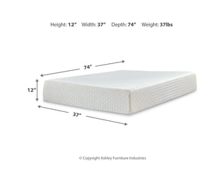 Chime 12 Inch Memory Foam Twin Mattress in a Box