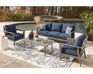 Gali Outdoor Sofa/Chairs/Table Set (Set of 4)
