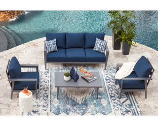 Gali Outdoor Sofa/Chairs/Table Set (Set of 4)
