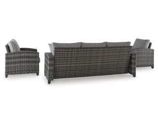 Oasis Court Outdoor Sofa/Chairs/Table Set (Set of 4)