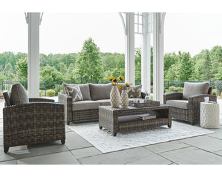 Oasis Court Outdoor Sofa/Chairs/Table Set (Set of 4)