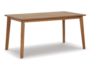 Janiyah Outdoor Dining Table with 2 Benches