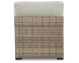 Calworth Outdoor Armless Chair with Cushion (Set of 2)