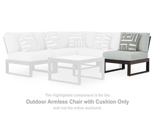 Beachloft Outdoor Armless Chair with Cushion