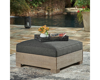 Citrine Park Outdoor Ottoman with Cushion